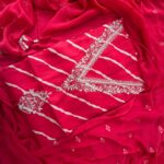 Printed Cotton Fabric Suit Material with Handwork